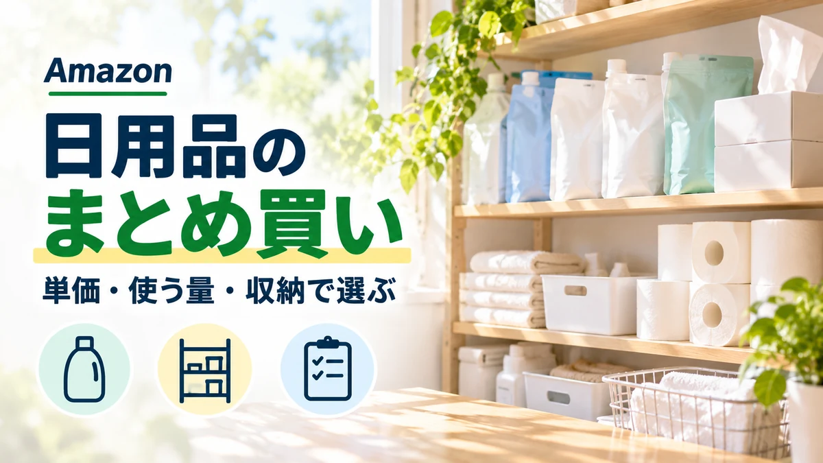 日用品のまとめ買いとストック管理