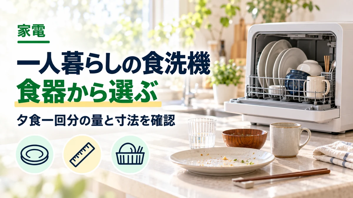 一人暮らしの食洗機・食器から選ぶのイメージ