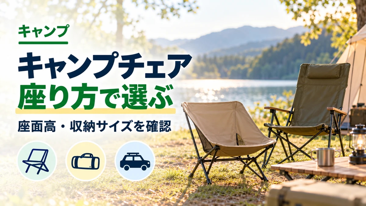 キャンプチェア・座り方で選ぶのイメージ