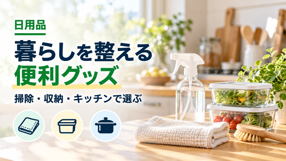 日用品の便利グッズを掃除、収納、キッチンから選ぶ