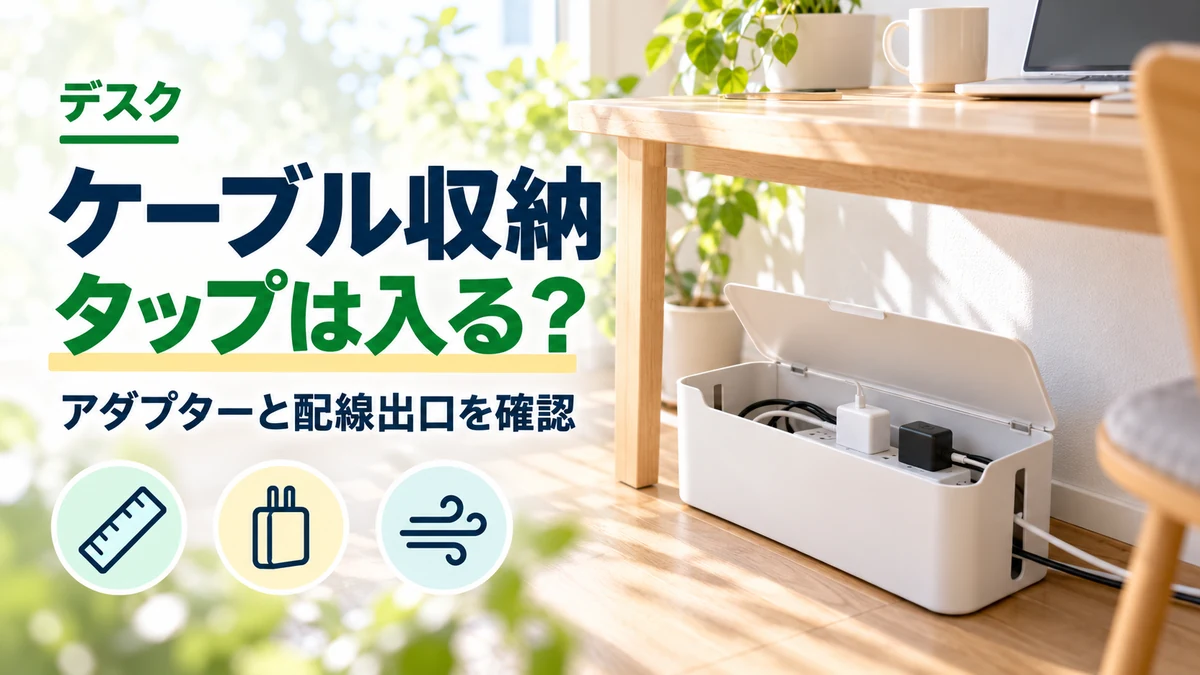 ケーブル収納・タップは入る？のイメージ