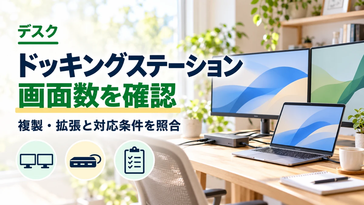 ドッキングステーション・画面数を確認のイメージ