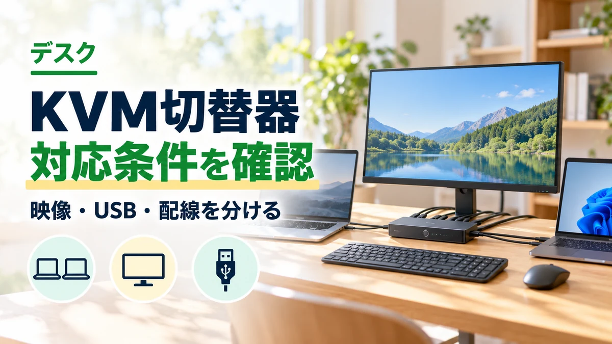 KVM切替器・対応条件を確認のイメージ
