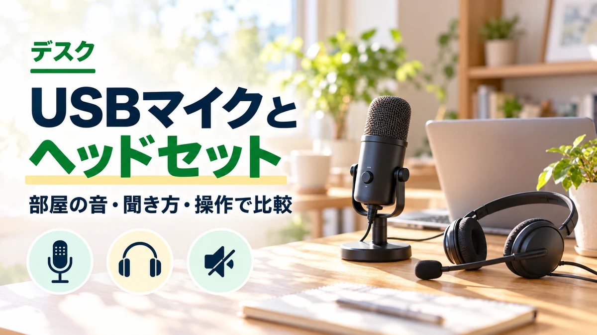 USBマイクと・ヘッドセットのイメージ
