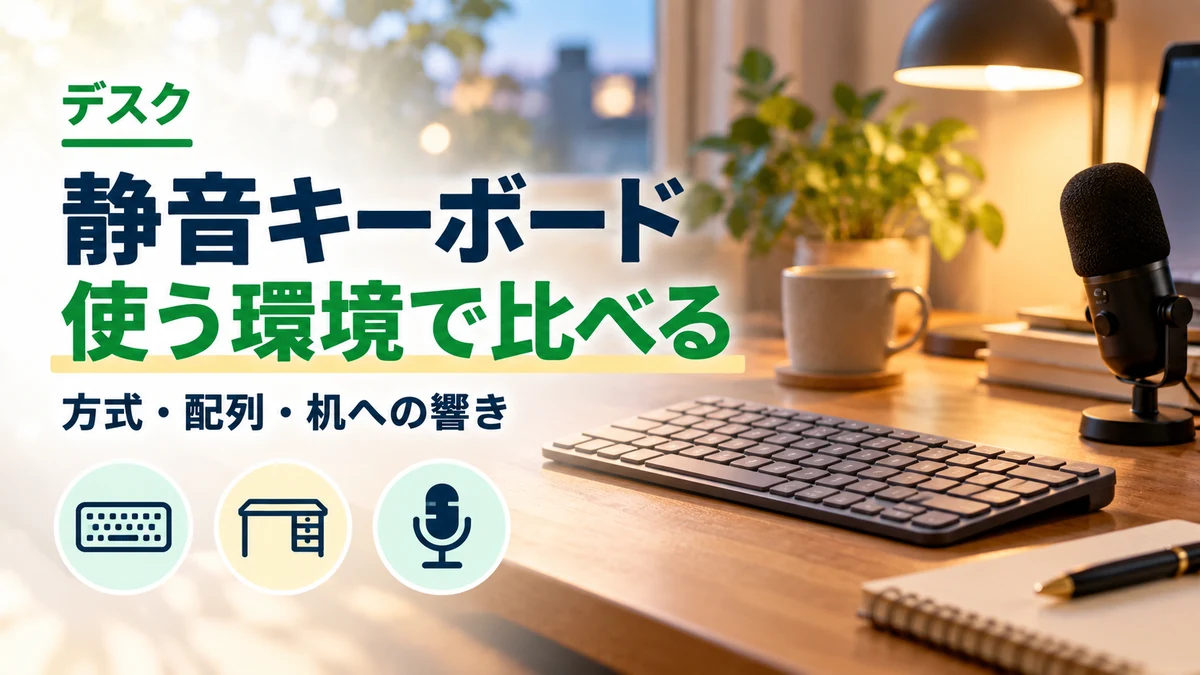 静音キーボード・使う環境で比べるのイメージ