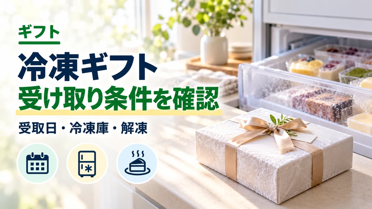 冷凍ギフト：受け取り条件を確認
