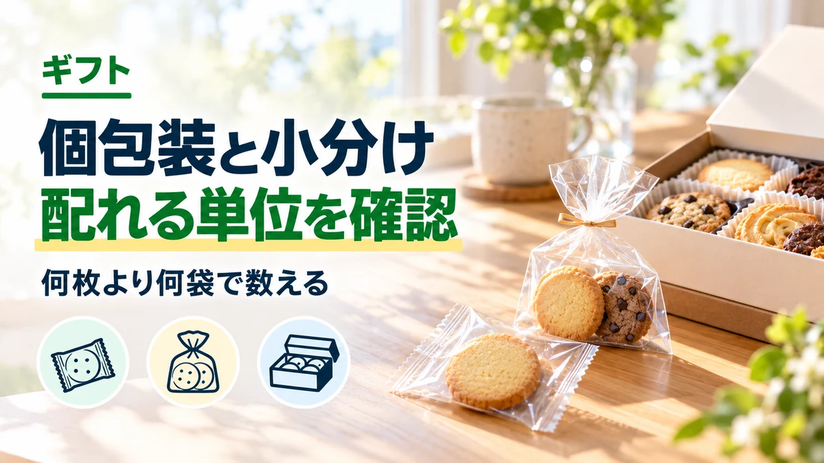 個包装と小分け：配れる単位を確認
