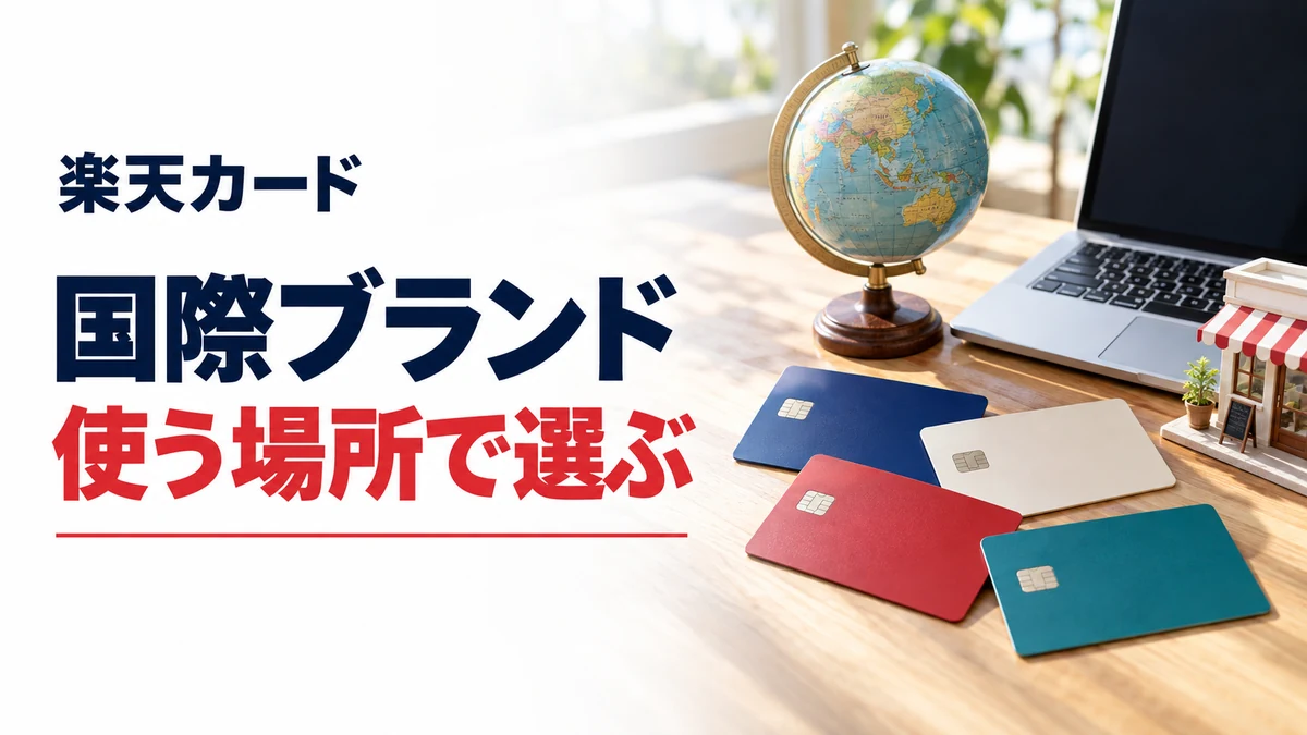 国際ブランド。使う場所で選ぶを説明する楽天カードの記事画像