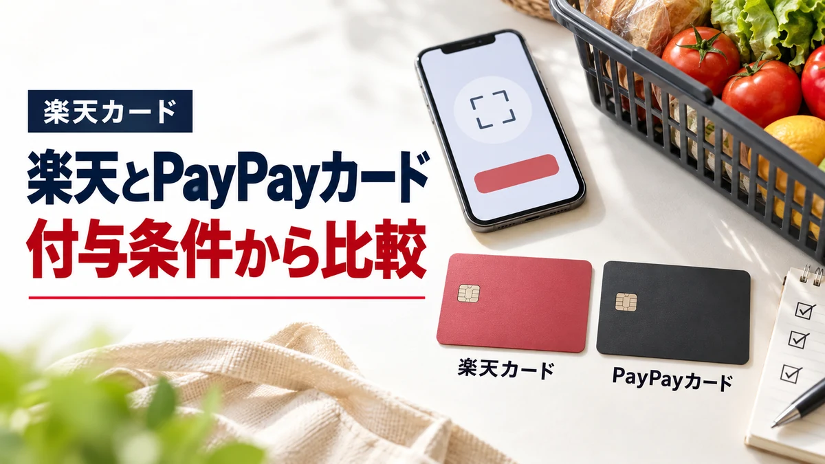楽天とPayPayカード。付与条件から比較を説明する楽天カードの記事画像