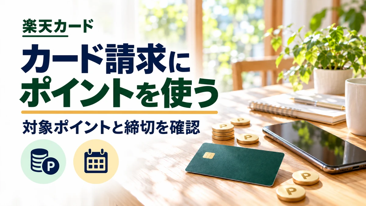楽天カードの請求にポイントを使う｜手順・使えない理由・締切日のイメージ