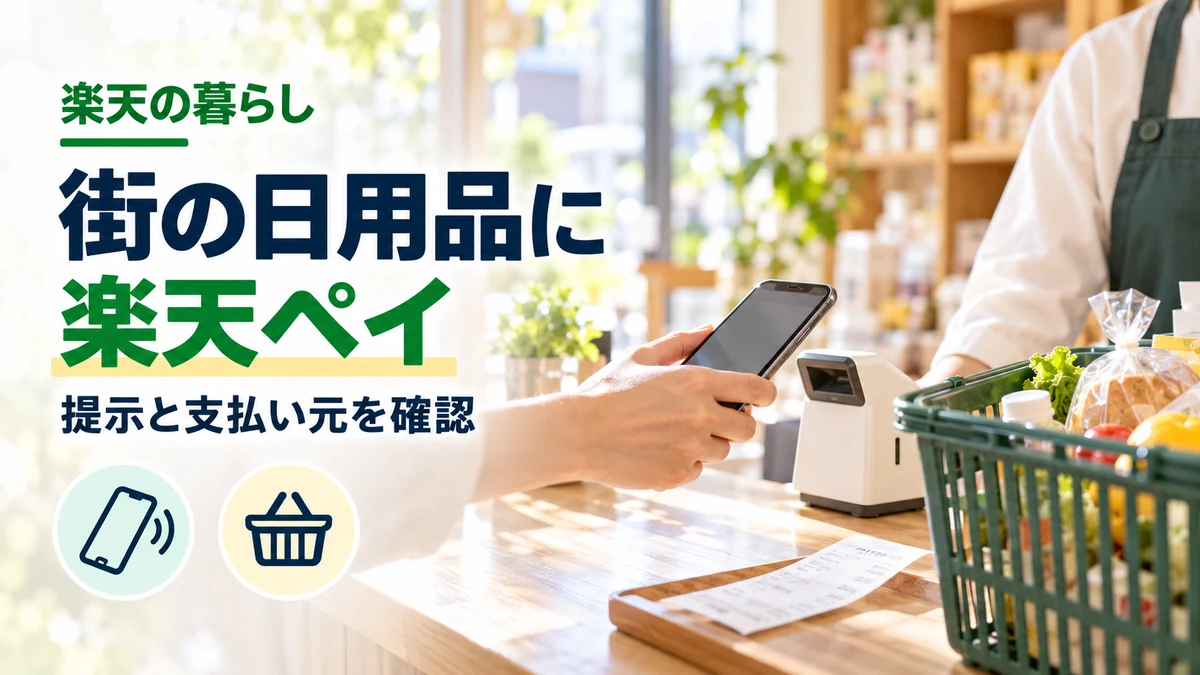 楽天ペイは日用品の買い物で使うべき？のイメージ