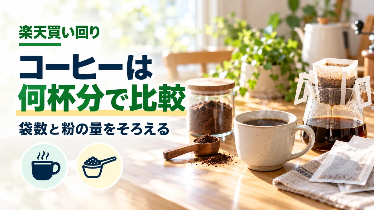 1,000円台コーヒーは何杯分かで比べるのイメージ