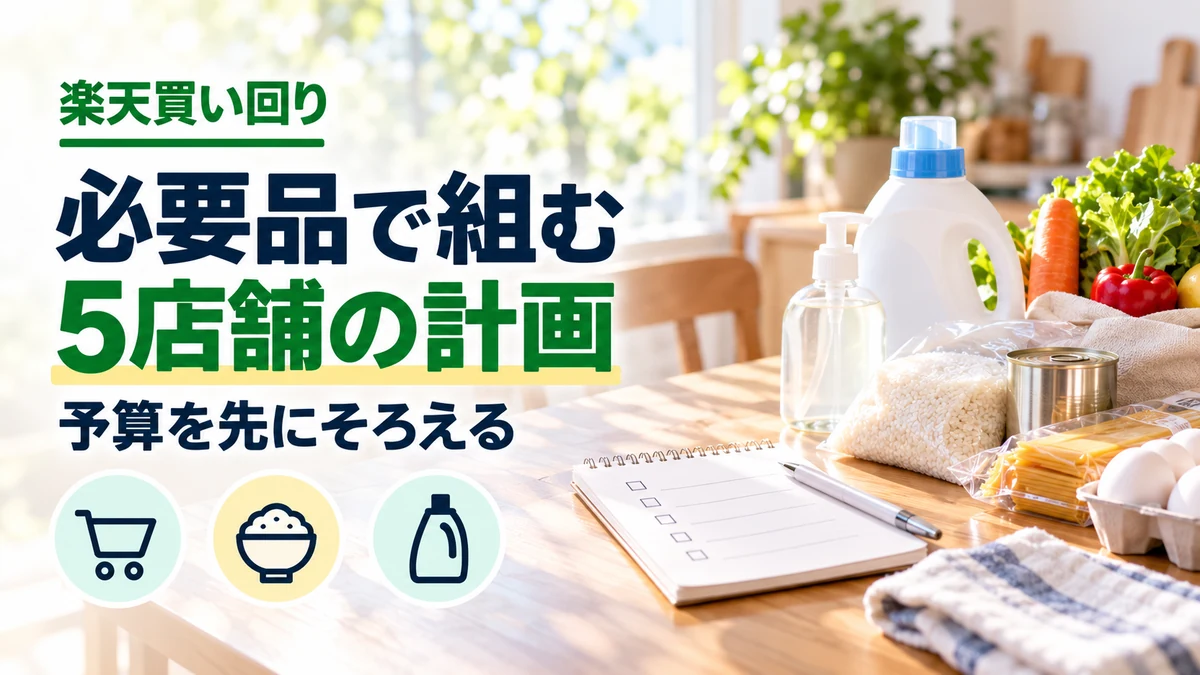 5店舗セットを必要品と予算で組むのイメージ