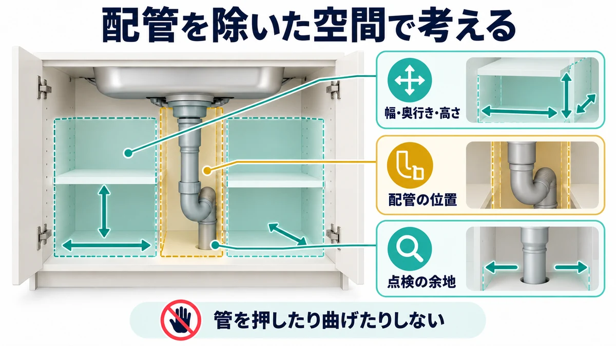配管を除いた空間で考える