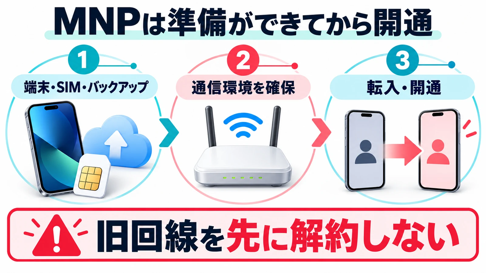 MNPは準備ができてから開通