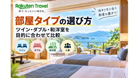 楽天トラベルの部屋タイプ選びバナー